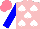 Silk - Pink, white spades, blue sleeves, salmon cap