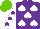 Silk - Purple, white spades, sleeves, purple spades, light green cap