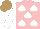 Silk - Pink, white spades, sleeves, light brown cap