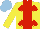 Silk - Yellow, red spades,stripe, light blue cap