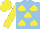 Silk - Light blue, yellow spades, sleeves, yellow cap