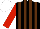 Silk - Black, brown stripes, red sleeves, white cap