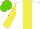 Silk - White, yellow stripe, sleeves, light green cap