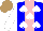 Silk - Blue, pink stripe, white spades, sleeves, light brown cap