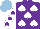 Silk - Purple, white spades, sleeves, purple spades, light blue cap