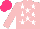 Silk - Pink, white stars, hot pink cap