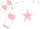 Silk - White, pink star,white sleeves, pink armlets, cuffs, white cap, pink quarters