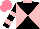 Silk - Black, pink diablo, hoops sleeves, pink collar, salmon cap