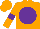 Silk - Orange, purple disc, armlets