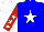 Silk - Blue, white star, red sleeves, white stars and cap