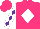 Silk - Hot pink, white diamond, purple diamonds on white sleeves, hot pink cap