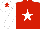 Silk - Red, white star, white sleeve, white stars, white cap, red star