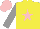 Silk - Yellow, pink star, grey sleeve, pink cap