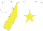 Silk - White, yellow star, sleeves white, cap yellow