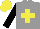 Silk - Grey, yellow cross, black sleeves, yellow cap
