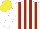 Silk - Cream, maroon stripes, white sleeves, yellow cap