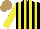 Silk - Black, yellow stripes, yellow sleeves, light brown cap