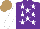 Silk - Purple, white stars, white sleeves, light brown cap