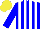 Silk - Blue, white stripes, yellow cap