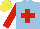 Silk - Light blue, red cross, red sleeves, yellow cap