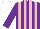 Silk - Purple, pink stripes, white cap