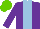 Silk - Purple, light blue stripe, light green cap