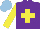 Silk - Purple, yellow cross, yellow sleeves, light blue cap