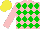 Silk - Pink, green diamonds, yellow cap