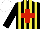 Silk - Black, yellow stripes, red cross, white cap