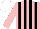 Silk - Pink, black stripes, white cap