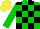 Silk - Green, black checks, yellow cap