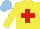 Silk - Yellow, red cross, light blue cap