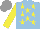 Silk - Light blue, yellow stars, yellow sleeves, grey cap