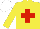 Silk - Yellow, red cross, white cap