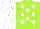 Silk - Lime, white stars, white sleeves, white cap