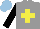 Silk - Grey, yellow cross, black sleeves, light blue cap