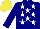 Silk - Navy, white stars, yellow cap