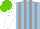 Silk - Light blue,grey stripes,white sleeves, light green cap
