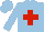 Silk - Light blue,red cross, light blue cap