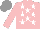 Silk - Pink,white stars,sleeves, grey cap