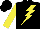 Silk - Black,  yellow lightning bolt, yellow sleeves, black cap