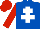 Silk - royal blue, white cross of lorraine, red sleeves and cap