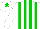 Silk - White body, green striped, white arms, white cap, green star