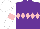 Silk - Purple, pink diamond hoop,white sleeves, pink armbands, white cap