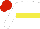 Silk - White, red and yellow hoop, red cap