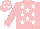 Silk - Pink, white stars, cuffs, stars cap