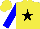 Silk - Yellow, black star, blue sleeves