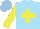 Silk - Sky blue, yellow cross, sleeves, light blue cap