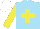 Silk - Sky blue, yellow cross, sleeves, white cap