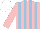 Silk - Pink, light blue stripes, white cap